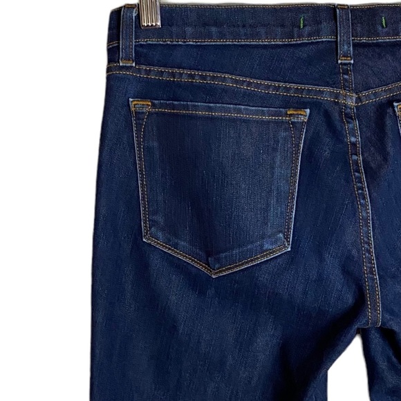 J Brand Mid Rise Slim Straight Leg Dark Wash Denim Jeans Whiskering 28 - Picture 11 of 16